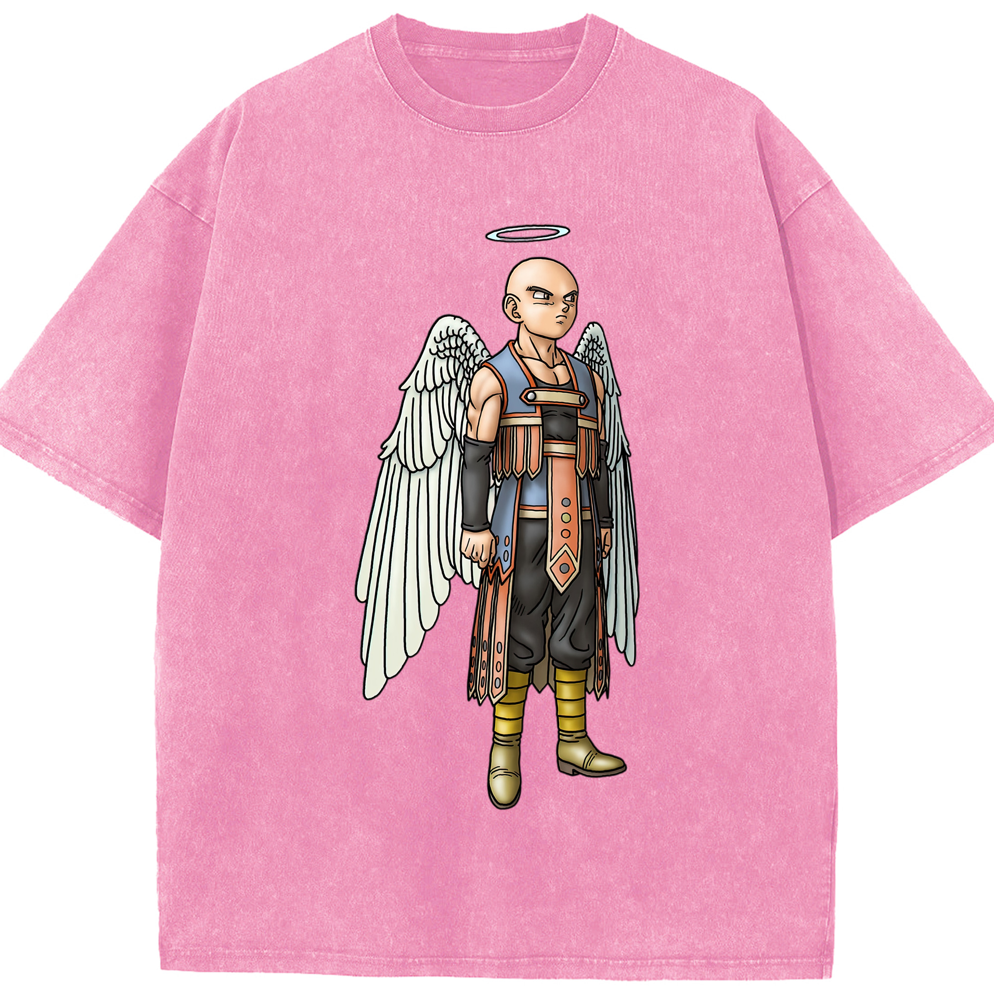 （画像用） ドラゴンクエスト Doragon Kuesuto Dragon Quest 綿100% ヴィンテージ風 半袖Tシャツ（フロントプリント）